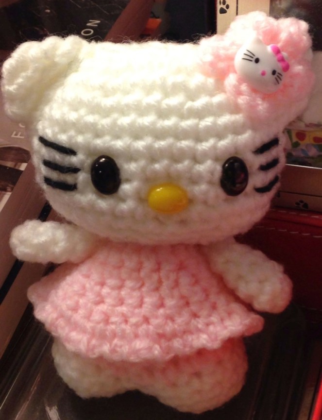 Crocheted Hello Kitty Plushie